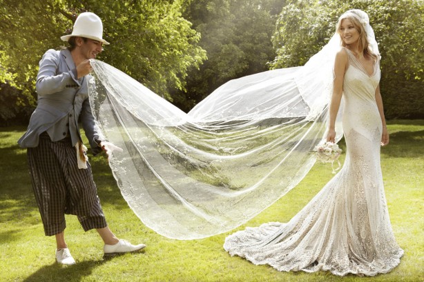 Kate Moss vestida de novia