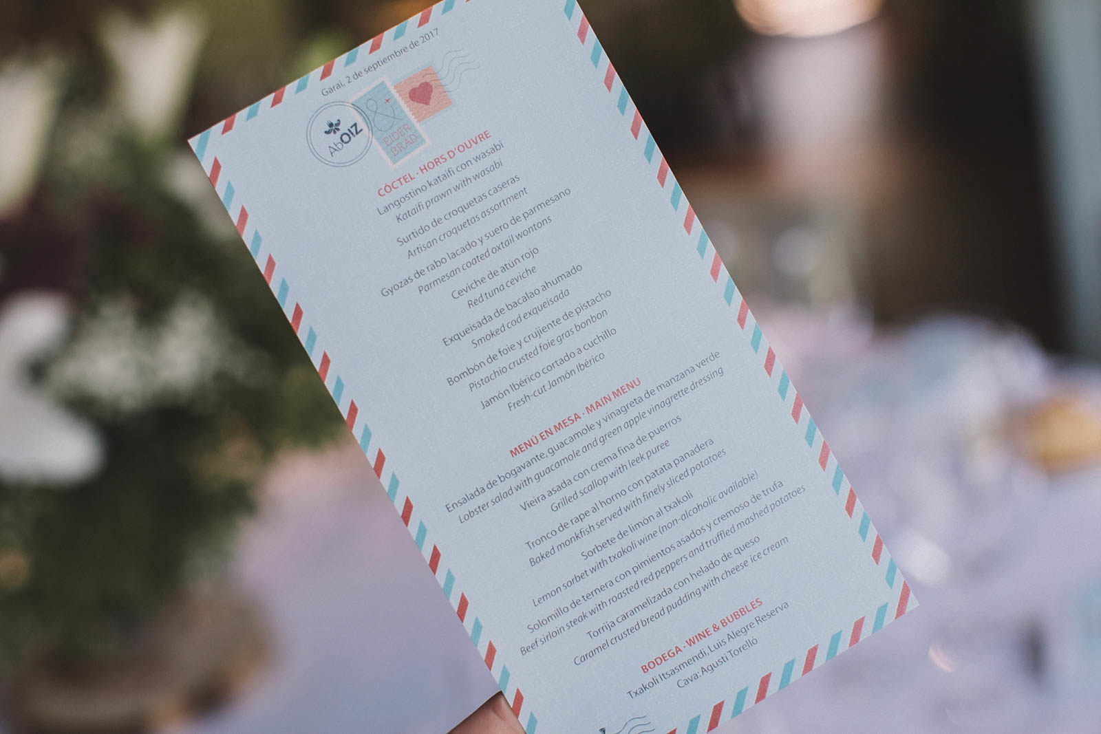 Papeleria personalizada para la boda de E&B, conmemora wedding planner